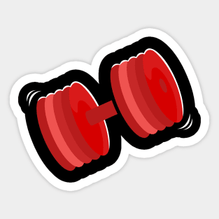 red barbell Sticker